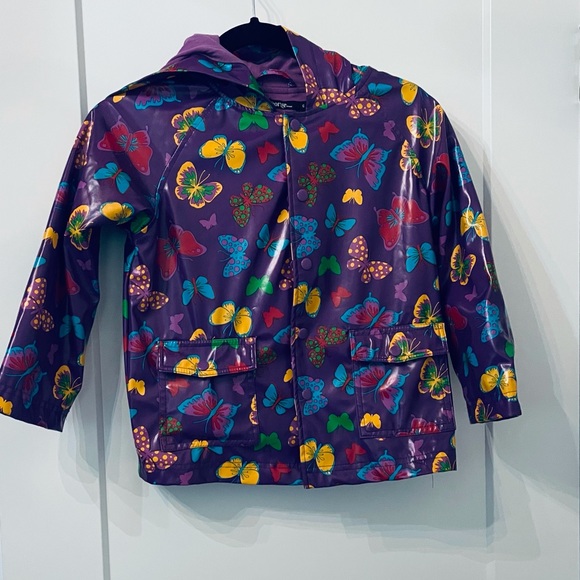 Girl purple raincoat size 6 years old - Picture 1 of 2